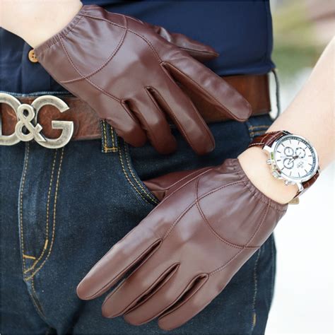 Ceintures et gants en cuir pour homme 